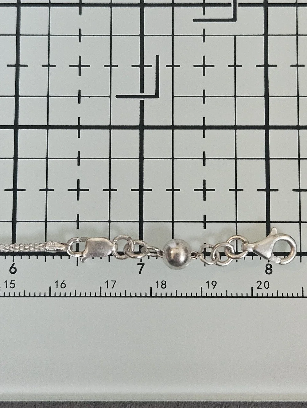925 Popcorn Link Sterling Silver Bracelet 6.5